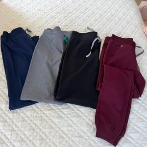 Figs Scrub Pants Bottoms Joggers  - Navy, Gray, Black, Burgundy